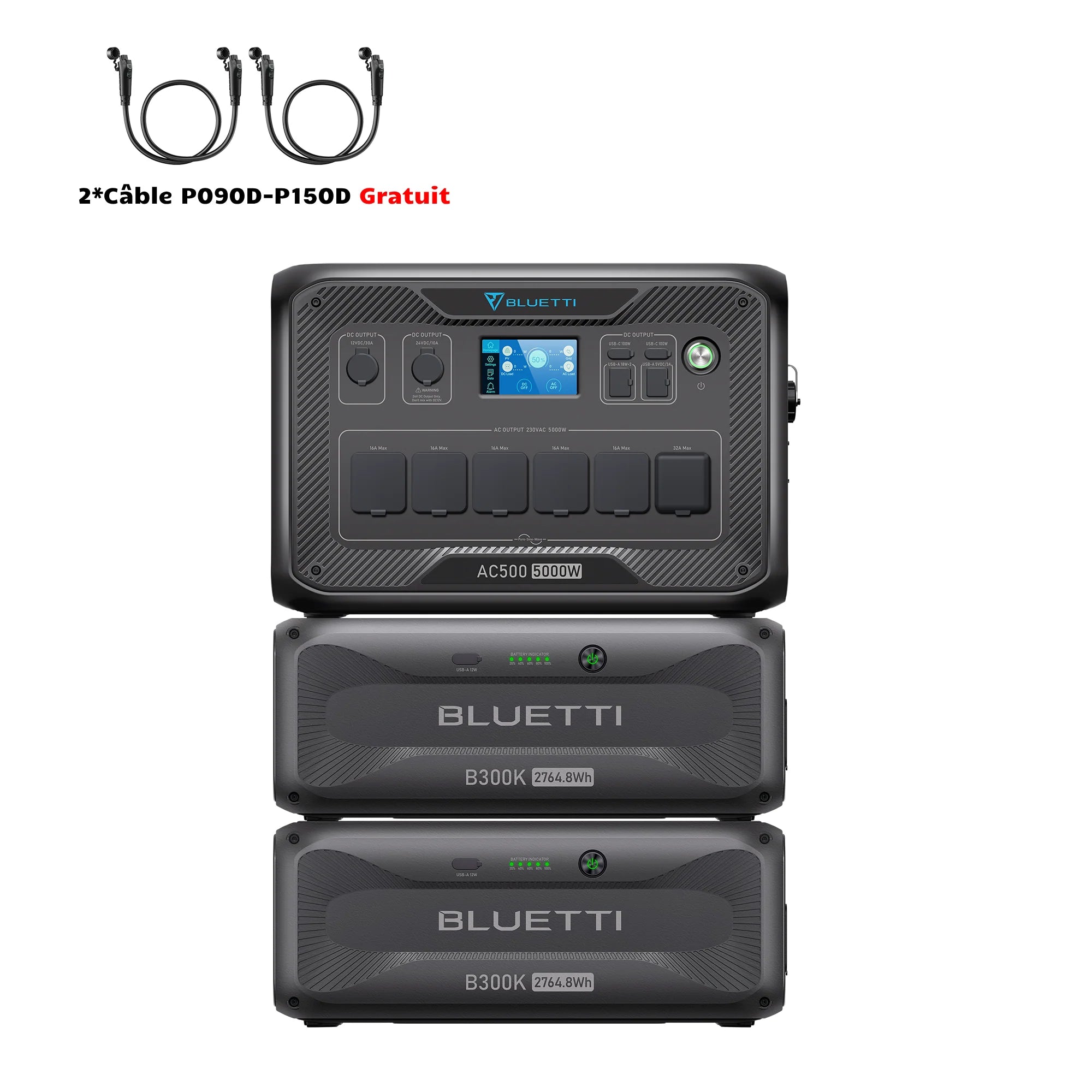 BLUETTI AC500 + B300K*2 | 5000W / 5529,6Wh - KARIB'LIGHT