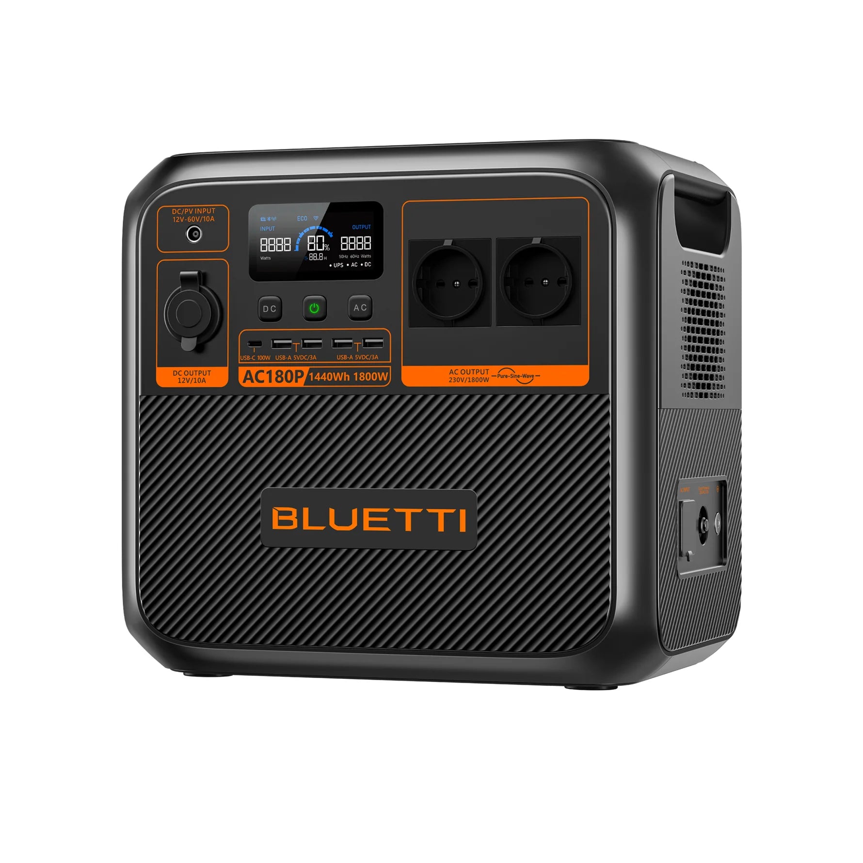 BLUETTI AC180P Station électrique portable | 1 800 W / 1 440 Wh - KARIB'LIGHT