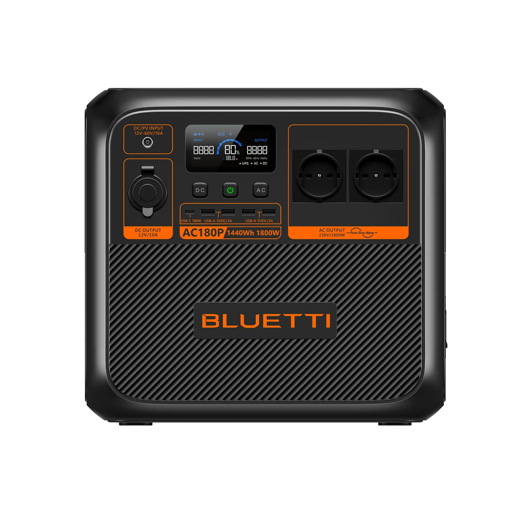 BLUETTI AC180P Station électrique portable | 1 800 W / 1 440 Wh - KARIB'LIGHT