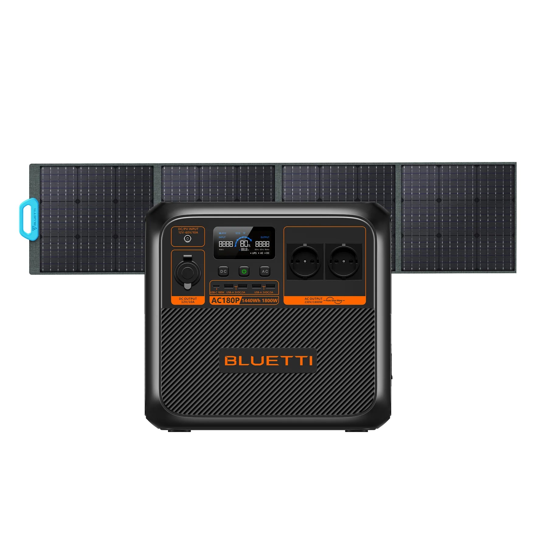 BLUETTI AC180P Station électrique portable | 1 800 W / 1 440 Wh - KARIB'LIGHT