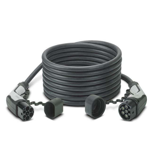 Phoenix contact câble de recharge Type 2 - Type 1 7 m 7.4 Kw monophasé 32 A + saccoche - KARIB'LIGHT